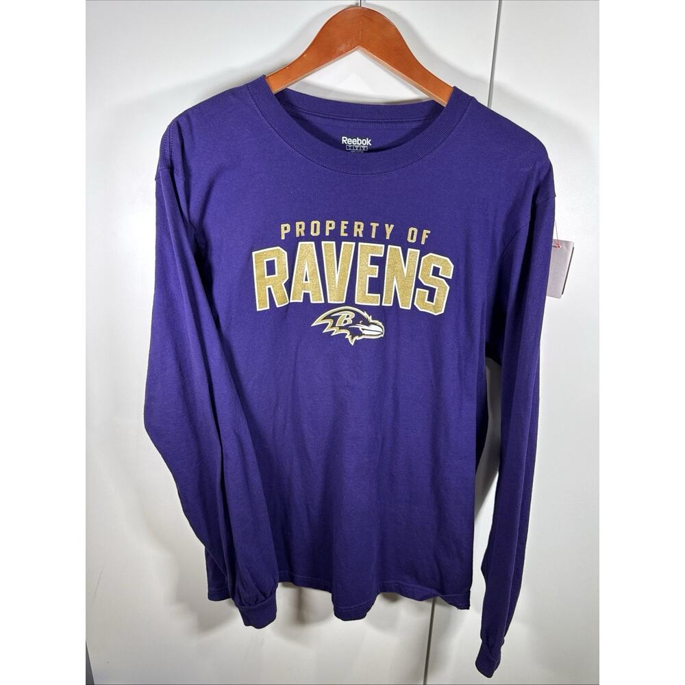 Ravens Reebok Long Sleeve‎ T-Shirt Large